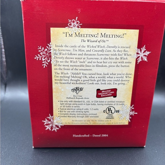 Hallmark Red Wizard of Oz Ornament Box - Picture 2 of 2